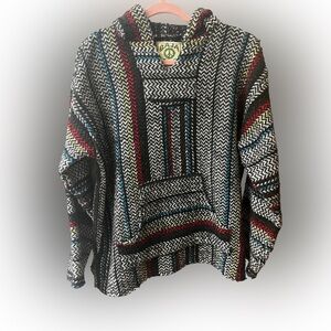 Baka Joe multicolor hood pullover Size Medium. #10276